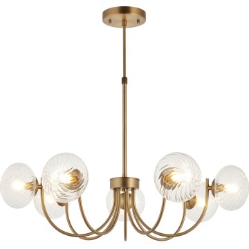 Endon 119224 - Полилей на кабел HAGUE 7xG9/5W/230V месинг