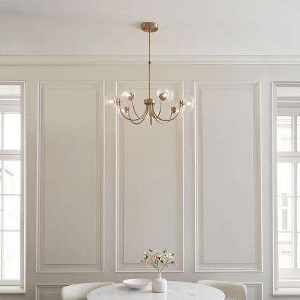 Endon 119224 - Полилей на кабел HAGUE 7xG9/5W/230V месинг