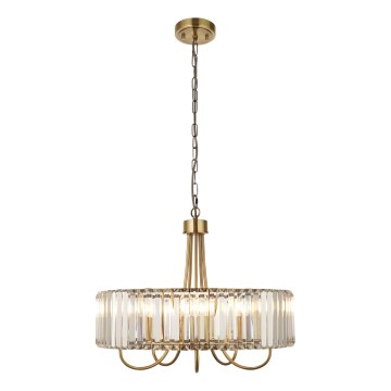 Endon 119610 - Полилей на верига VISCONTI 5xE14/6W/230V месинг