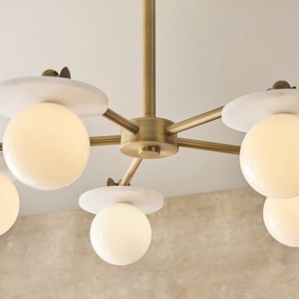 Endon 120037 - Полилей на тръба CERCHIO 5xG9/5W/230V месинг