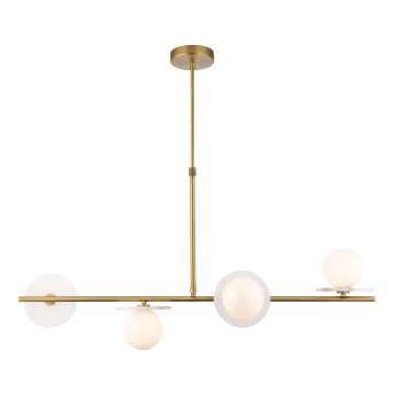 Endon 120038 - Полилей на тръба CERCHIO 4xG9/5W/230V месинг