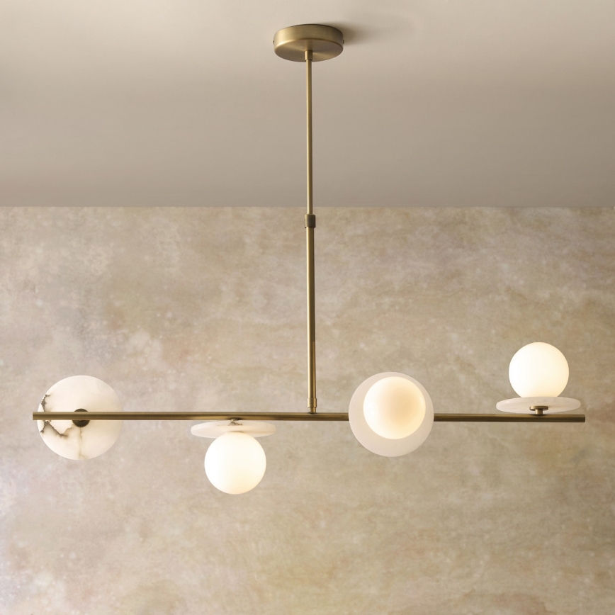 Endon 120038 - Полилей на тръба CERCHIO 4xG9/5W/230V месинг