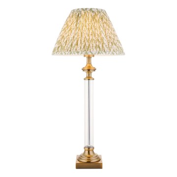 Endon 122515 - Настолна лампа AVEBURY 1xE27/10W/230V месинг/зелена