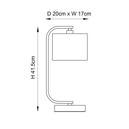 Endon 57917 - Димируема настолна лампа CANNING 1xE14/40W/230V лъскав хром/бяла