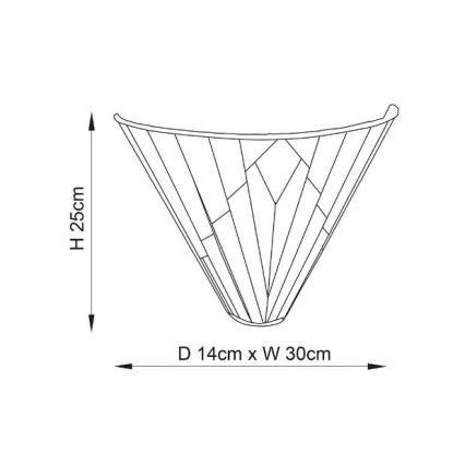 Endon 63940 - Стенно осветително тяло Tiffany ASTORIA 1xE14/40W/230V