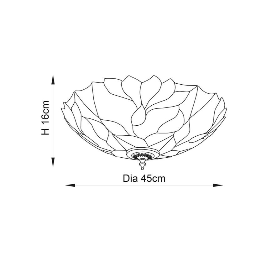 Endon 63960 - Таванно осветително тяло BOTANICA 2xE27/60W/230V Ø 45 см