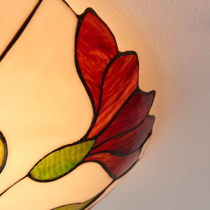 Endon 63960 - Таванно осветително тяло Tiffany BOTANICA, 2xE27/60W/230V, Ø 45 см