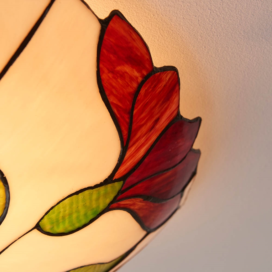 Endon 63960 - Таванно осветително тяло Tiffany BOTANICA, 2xE27/60W/230V, Ø 45 см