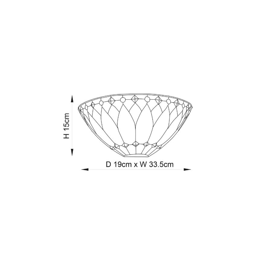 Endon 63983 - Стенно осветително тяло Tiffany BROOKLYN 1xE14/40W/230V
