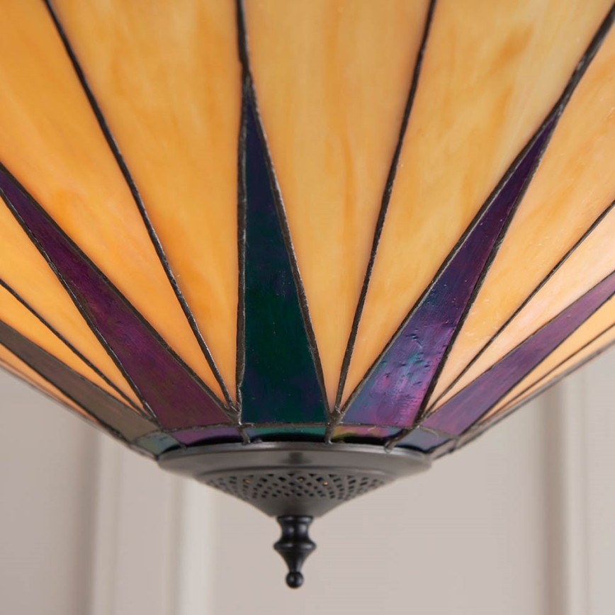 Endon 64043 - Повърхностно монтиран полилей Tiffany DARK STAR 3xE27/60W/230V Ø 49 см