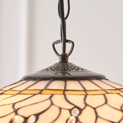 Endon 64079 - Полилей на верига Tiffany DRAGONFLY 3xE27/60W/230V, диаметър 50 см