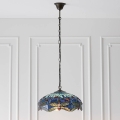 Endon 64080 - Полилей на верига Tiffany DRAGONFLY 3xE27/60W/230V Ø 41 cm