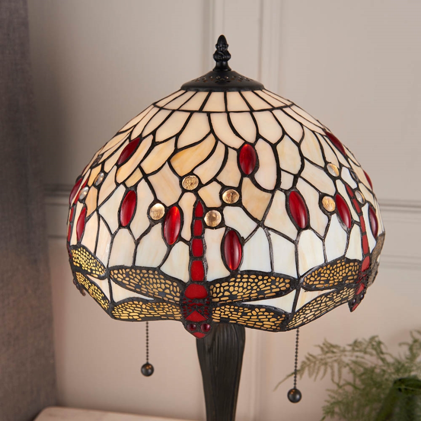 Endon 64086 - Настолна лампа DRAGONFLY 2xE27/60W/230V Ø 30 см