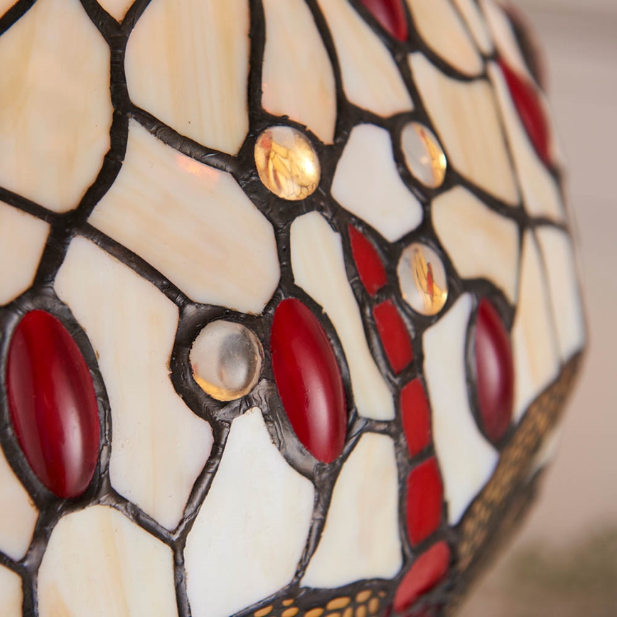 Endon 64086 - Настолна лампа Tiffany DRAGONFLY 2xE27/60W/230V Ø 30 см
