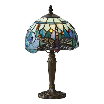 Endon 64088 - Настолна лампа Tiffany DRAGONFLY 1xE14/40W/230V Ø 20 см
