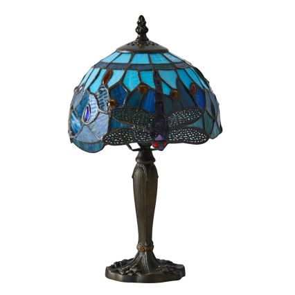 Endon 64088 - Настолна лампа Tiffany DRAGONFLY 1xE14/7W/230V Ø 20 см