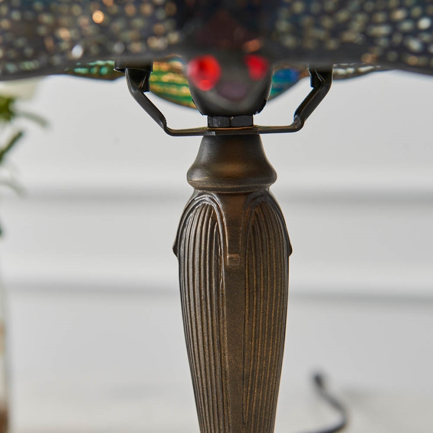 Endon 64088 - Настолна лампа Tiffany DRAGONFLY 1xE14/7W/230V Ø 20 см