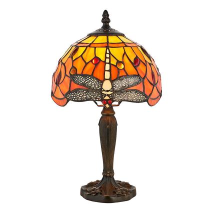 Endon 64091 - Настолна лампа Tiffany DRAGONFLY 1xE14/7W/230V диаметър 20 см