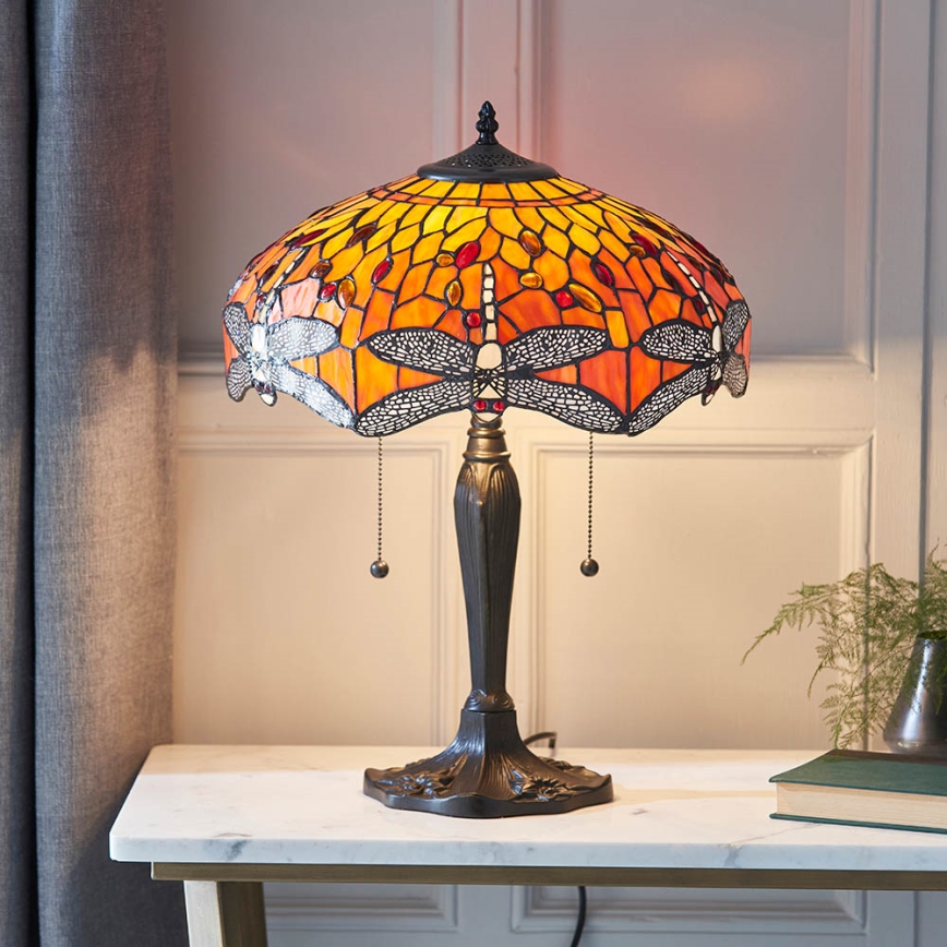 Endon 64093 - Настолна лампа DRAGONFLY 2xE27/60W/230V Ø 41 cm