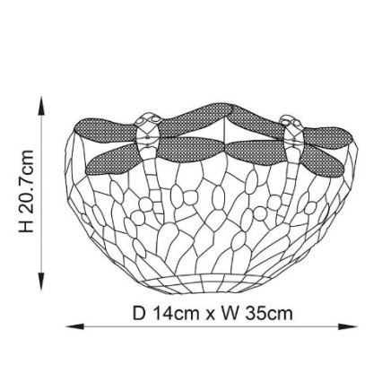 Endon 64102 - Настенно осветително тяло DRAGONFLY 1xE14/40W/230V