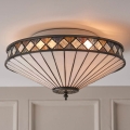 Endon 64145 - Таванно осветително тяло Tiffany FARGO 2xE27/60W/230V Ø 41,5 см