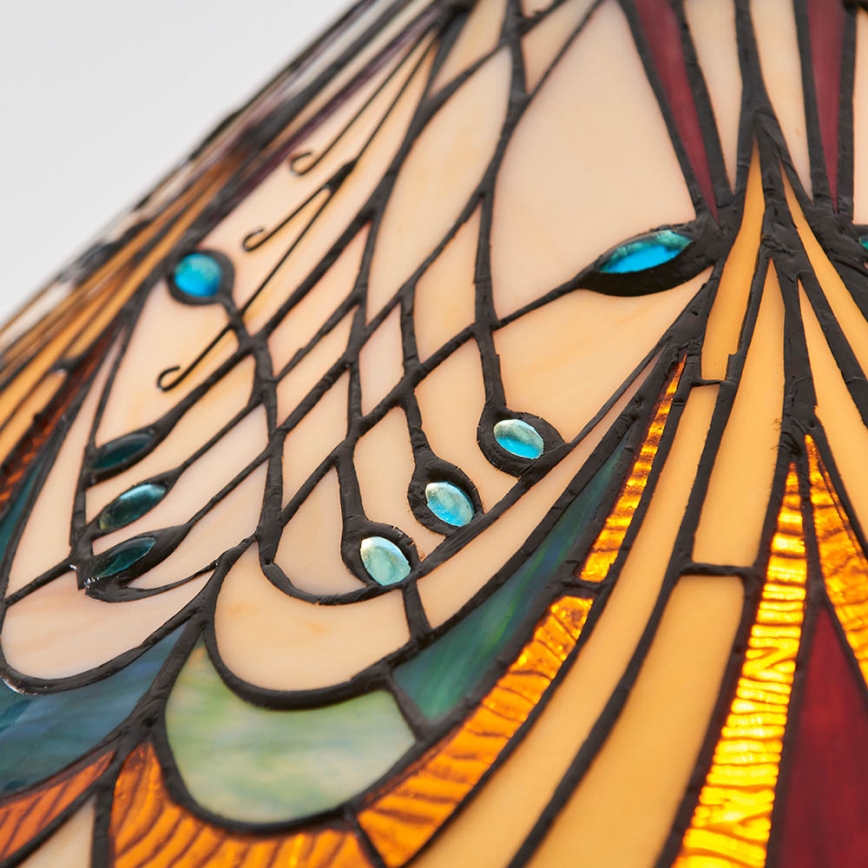 Endon 64162 - Полилей с верига Tiffany HECTOR 1xE27/60W/230V Ø 40 см