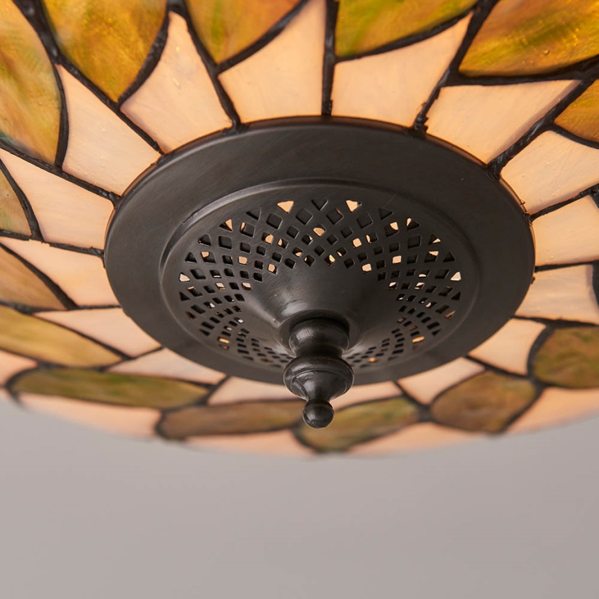 Endon 64173 - Тифани плафон HUTCHINSON 2xE27/60W/230V Ø 50 см