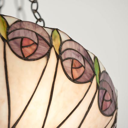 Endon 64175 - Полилей на верига Tiffany HUTCHINSON 3xE27/60W/230V Ø 40 см