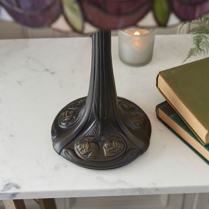 Endon 64177 - Настолна лампа Tiffany HUTCHINSON 1xE27/60W/230V Ø 40 см