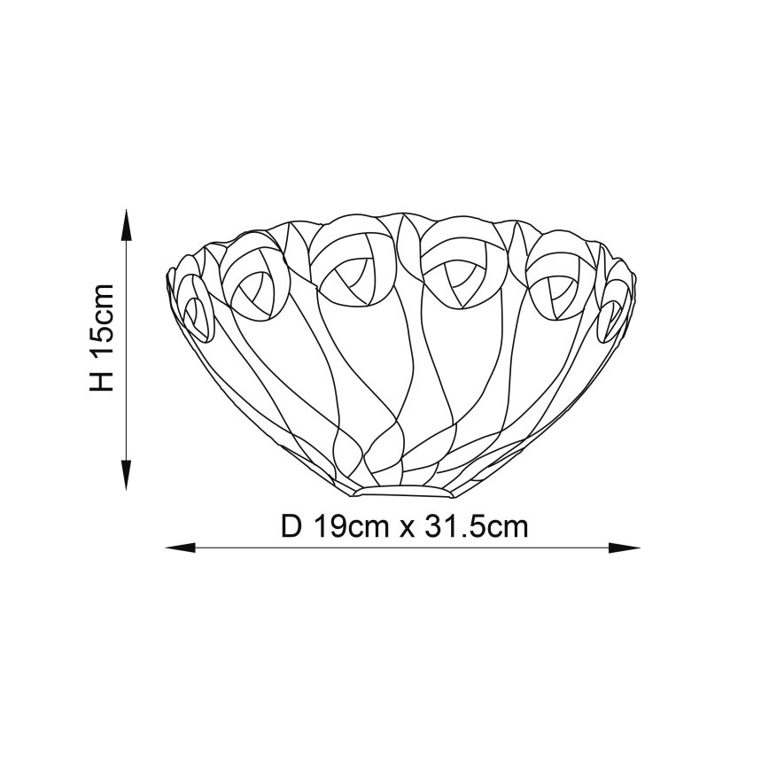 Endon 64178 - Настенно осветително тяло Tiffany HUTCHINSON 1xE14/40W/230V