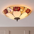 Endon 64182 - Таванно осветително тяло Tiffany INGRAM 2xE27/60W/230V, диаметър 45 см