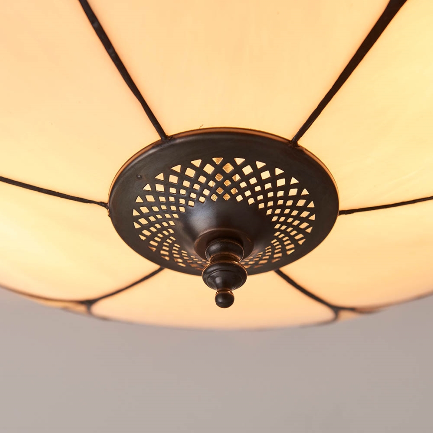 Endon 64182 - Таванно осветително тяло Tiffany INGRAM 2xE27/60W/230V, диаметър 45 см