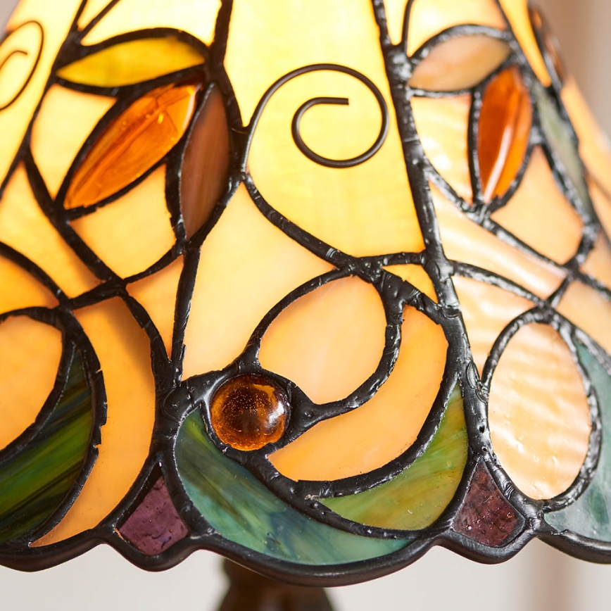 Endon 64196 - Настолна лампа Tiffany JAMELIA 1xE14/40W/230V Ø 20 см