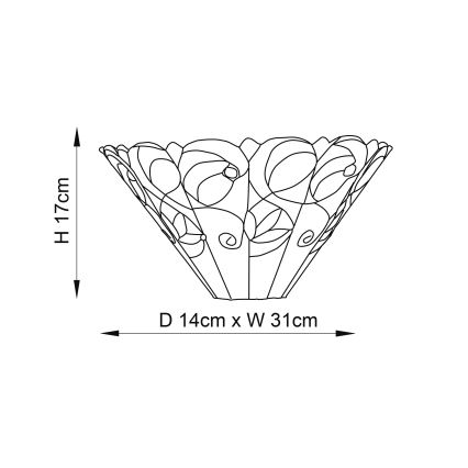 Endon 64198 - Стенно осветително тяло Tiffany JAMELIA 1xE14/40W/230V