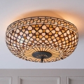 Endon 64276 - Таванно осветително тяло Tiffany MILLE FEUX 2xE27/60W/230V, Ø 45 см