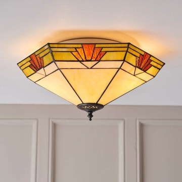 Endon 64284 - Плафон Tiffany NEVADA 2xE27/60W/230V, Ø 40 см
