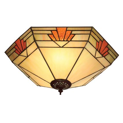 Endon 64284 - Плафон Tiffany NEVADA 2xE27/60W/230V, Ø 40 см