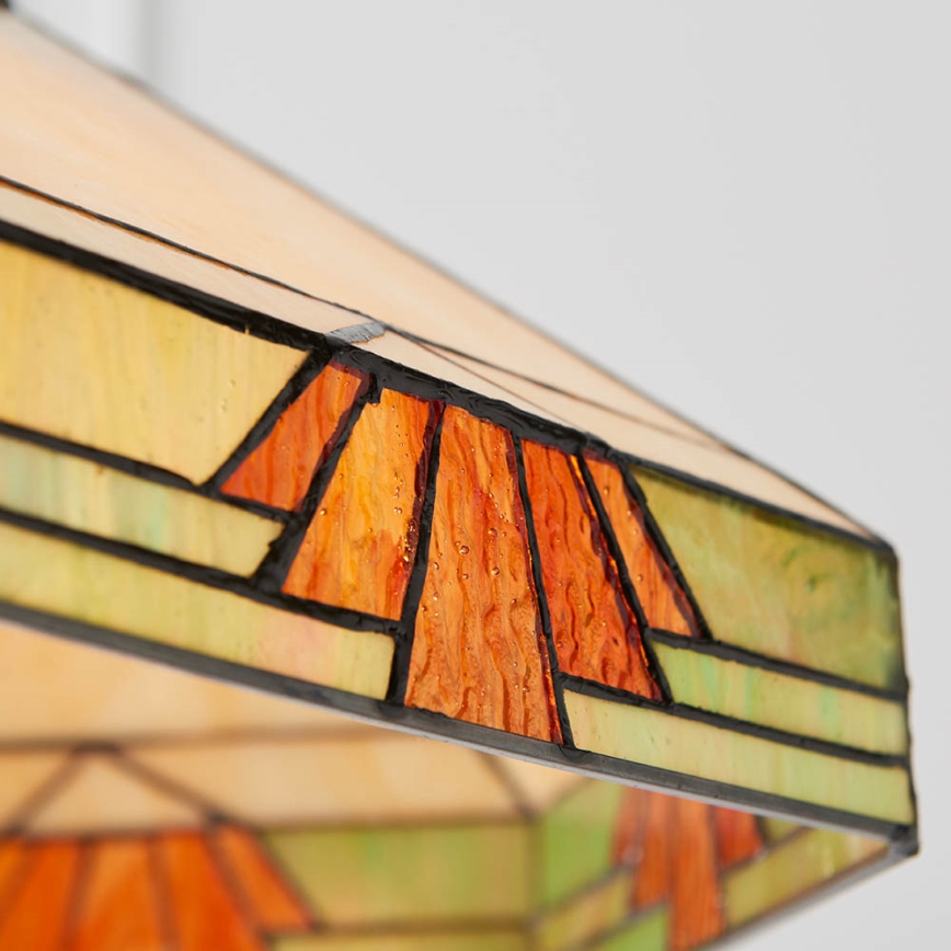 Endon 64285 - Полилей с верига Tiffany NEVADA 1xE27/60W/230V с диаметър 35 см