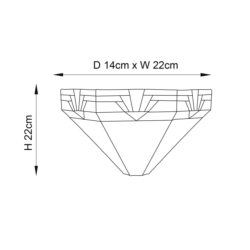 Endon 64288 - Настенно осветително тяло Tiffany NEVADA 1xE14/40W/230V