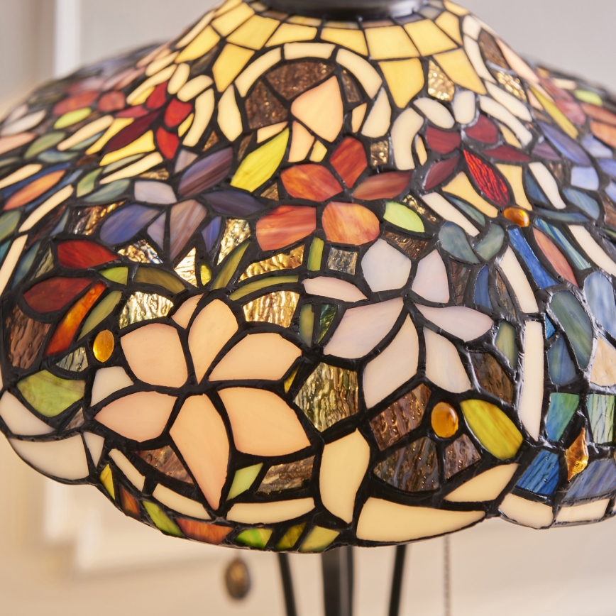 Endon 64326 - Настолна лампа Tiffany SULLIVAN 2xE27/60W/230V, диаметър 40 см