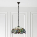 Endon 66148 - Полилей на верига Tiffany DRAGONFLY, 3xE27/60W/230V, Ø 50 см