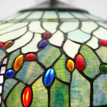 Endon 66148 - Полилей на верига Tiffany DRAGONFLY, 3xE27/60W/230V, Ø 50 см