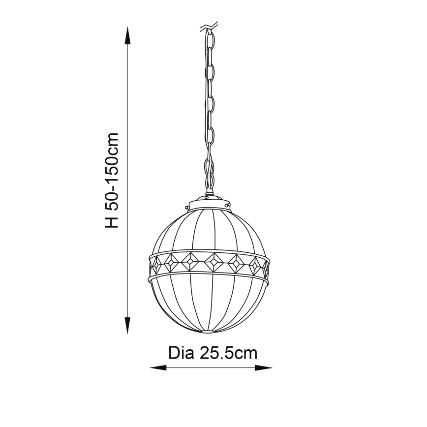 Endon 67044 - Пендел FARGO 1xE14/40W/230V Ø 25,5 см