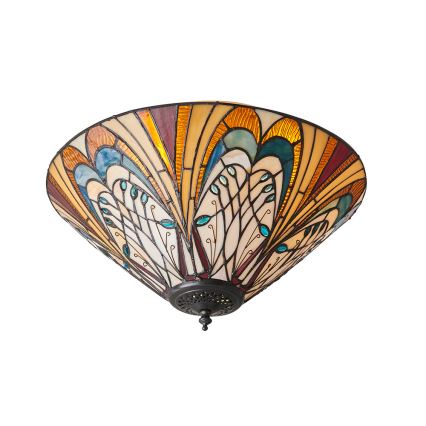 Endon 70241 - Таванно осветително тяло Tiffany HECTOR 2xE27/60W/230V Ø 40 см