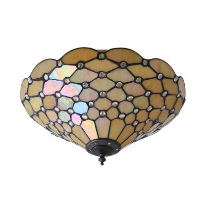 Endon 70242 - Плафон Tiffany PEARL 2xE27/60W/230V пр. 37 см