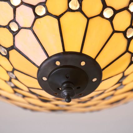 Endon 70242 - Плафон Tiffany PEARL 2xE27/60W/230V пр. 37 см