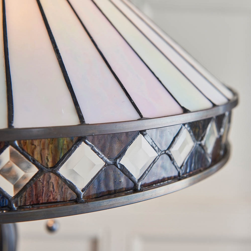 Endon 70936 - Подова лампа Tiffany FARGO 2xE27/60W/230V Ø 50 см