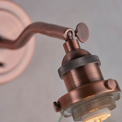 Endon 76334 - Настенно точково осветително тяло HANSEN 1xE14/40W/230V меден цвят