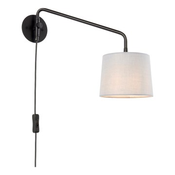 Endon 79500 - Стенна лампа CARLSON 1xE14/40W/230V сива/черна