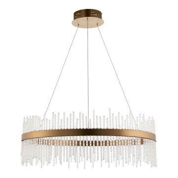 Endon 81908 - LED регулируема висяща лампа на кабел ADRIEL LED/58W/230V 3000K Ø 70 см златисто/прозрачно